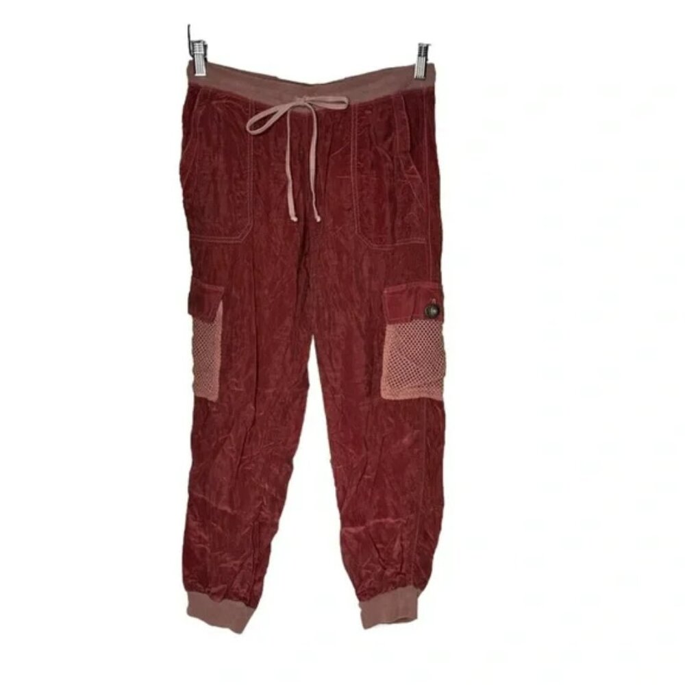 RARE Hard Tail Forever drawstring cargo bomb jogger pants with stylish accents